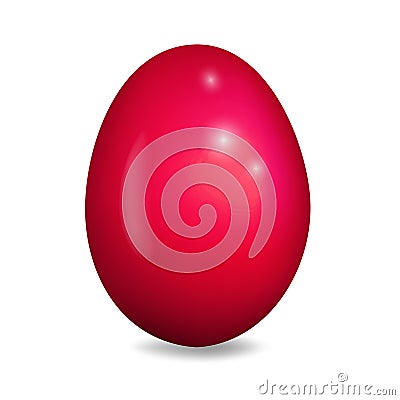 Easter image vector red realistic egg Cartoon Illustration